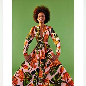 NWT FARM  Rio Pink Toucananas Maxi Dress